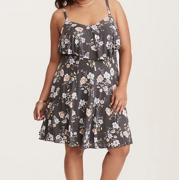 torrid Dresses & Skirts - Torrid Floral Print Hacci Dress